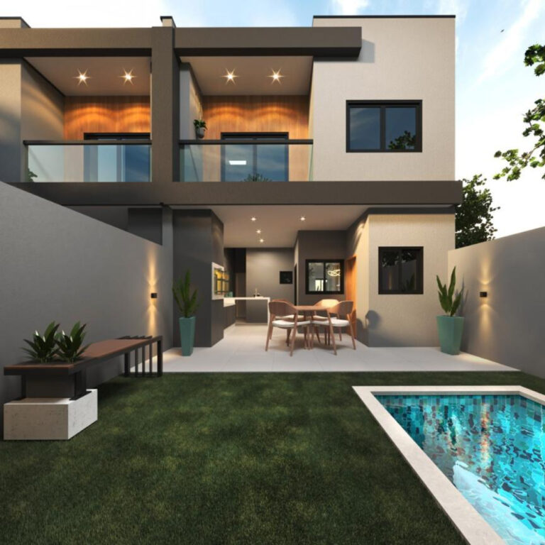 AREA EXTERNA COM PISCINA
